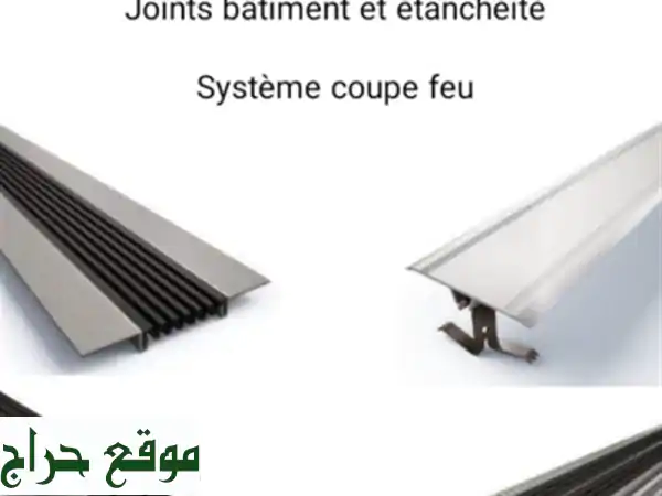 Tout ce qui est joint bâtiment Joint de dilatation et étanchéité Système coupe feu