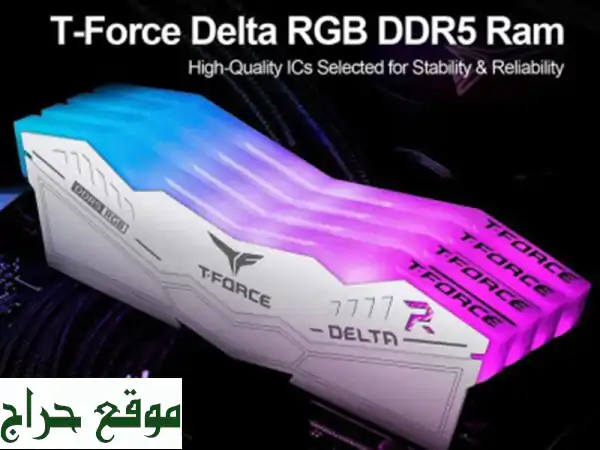 رام TEAMGROUP T-Force Delta RGB DDR5 32GB (2x16GB) 6000MHz CL30 - سرعة خارقة...