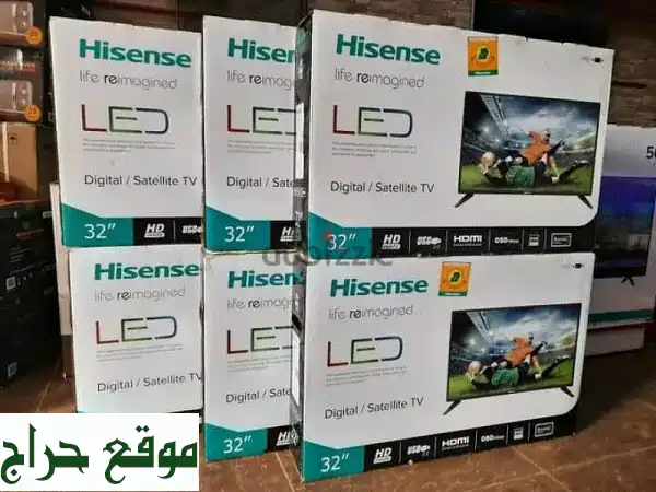 تلفزيون Hisense LED 32 بوصة - جديد كليا! ضمان 4 سنوات + ريموتين!