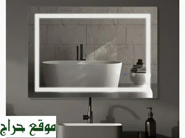 مرآة حمام LED من سانيت مودار 90×70 سم - ضوء ساطع،...