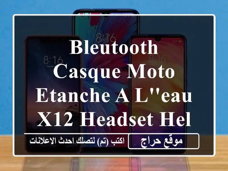 BLEUTOOTH CASQUE MOTO / ETANCHE A L'EAU / X12 Headset Helm Bluetooth Wireless/