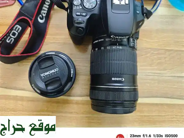canon camera eos 200 d with yongnuo 50 mm lens and 18135 mm canon lens