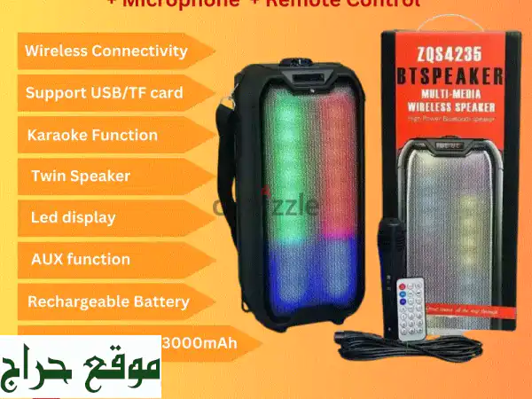 Wireless Multimedia Speaker ZQS4235 + Microphone + Remote Control