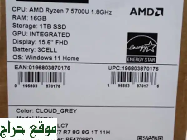 Lenovo Ideapad 1 (Model 15alc7) Ryzen 75700 u Ram 16 SSD 1 TO