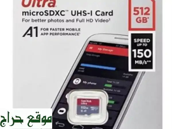 SanDisk Ultra Micro SD 512 Go Carte Mémoire UHS  Jusqu'à 150 Mo/s
