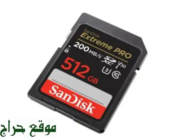 SanDisk Extreme Pro SDHC UHSI 512 Go  SPEED UP TO 200 MB/s
