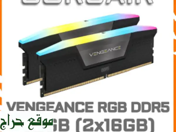 CORSAIR VENGEANCE RGB DDR5 RAM 32 GB (2x16 GB) 7200 MHz CL34 Intel XMP