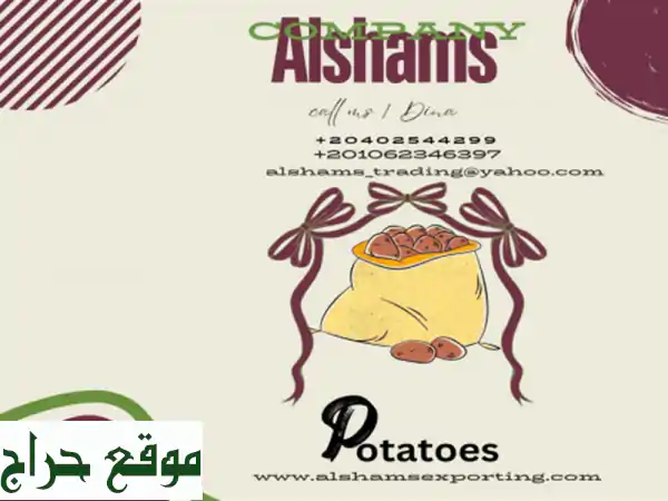 hello we're alshams company <br/>we're global exporter and supplier of #fresh potatoes <br/>we're bulk ...
