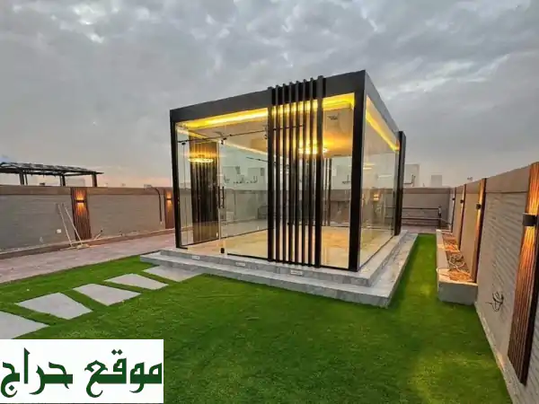 متخصصون في تصميم وتنفيذ الحدائق المنزلية أعمال الغرف الزجاجية شلالات ونوافير وديكورات تركيب مظلات ...