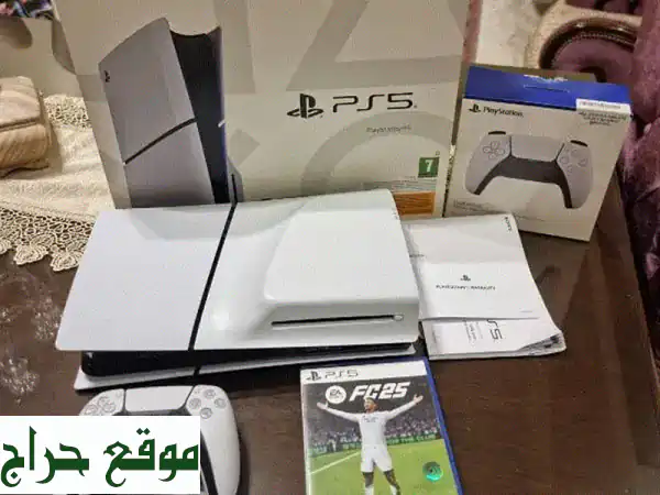 فرصة ذهبية: PS5 Slim 1TB مستعمل شهرين فقط | بحالة المصنع + 2...