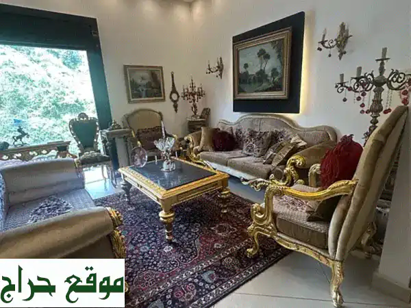 صالون ستيل مصري فاخر | خشب زان وورق ذهب | انتريه...