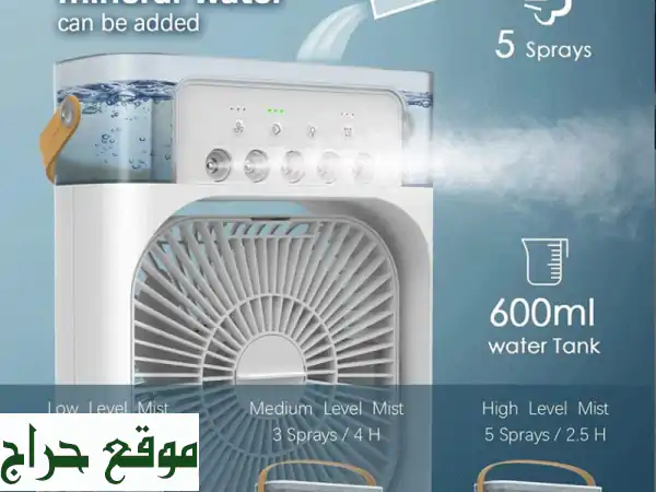 وداعاً لحر الصيف! مكيف ومروحة 2*1 | تبريد شخصي مستمر وموفر للطاقة بخزان 600 مل