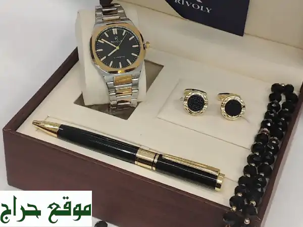 جديد ريفولي: طقم رجالي فاخر متكامل – ساعة ستيل،...
