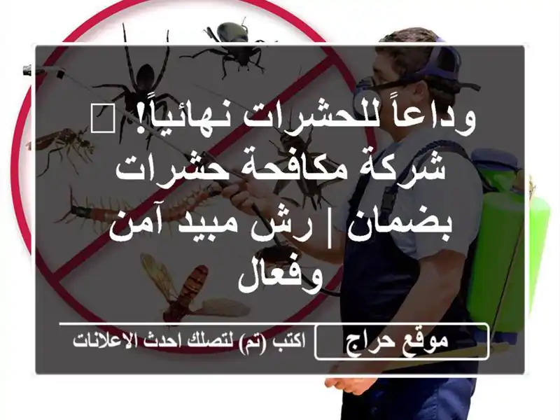 وداعاً للحشرات نهائياً! 🌟 شركة مكافحة حشرات بضمان |...