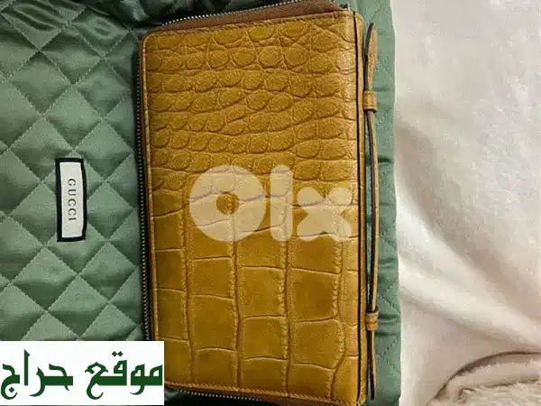 محفظة غوتشي جلد التمساح الأصلي الجديدة | قمة...