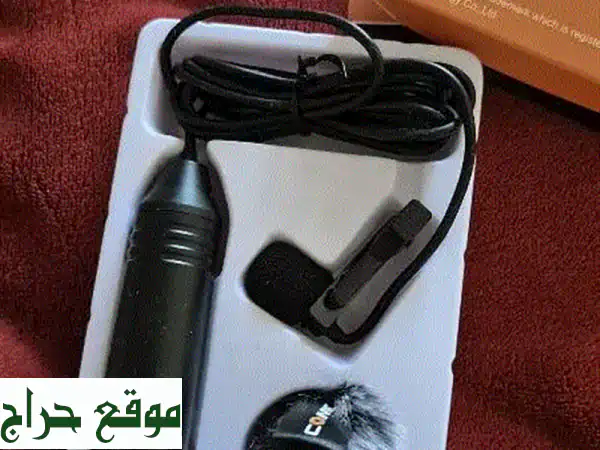 فرصة ذهبية: 2 مايك لافالير احترافي Comica CVM-V02 XLR - صوت استوديو نقي (مستعمل بحالة ممتازة)