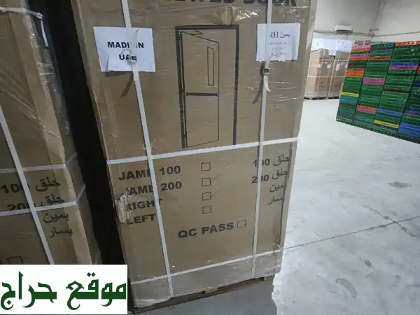 فرصة ذهبية بالرياض: 300 باب سيفتي ستيل جديد 210x90 سم | حماية 120 دقيقة بأقل سعر!
