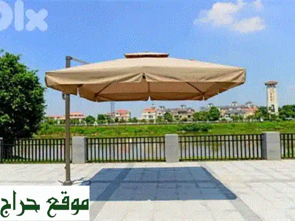 مظلة حديقة وشمسية فاخرة 3x3 بقاعدة متينة: واحتك الظليلة المثالية | أثاث حدائق خارجي