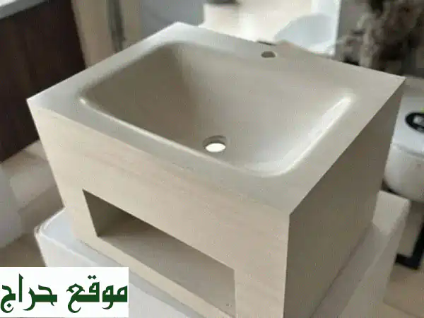 مغسلة بودرة رخام مستورد: تحفة Rock Basin لحمام أحلامك...