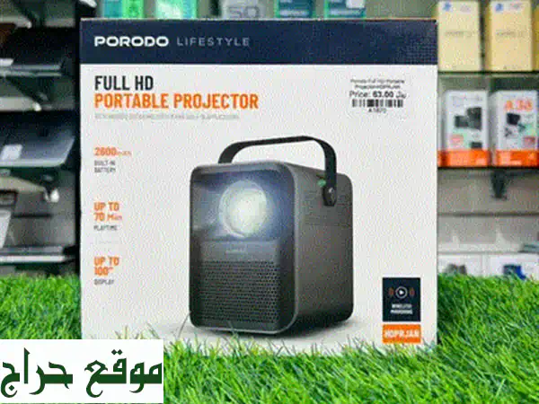 بروجيكتور Porodo Lumacast الذكي FHD 1080P: تركيز وتصحيح تلقائي | Android 13 | سينما منزلية لا مثيل لها!