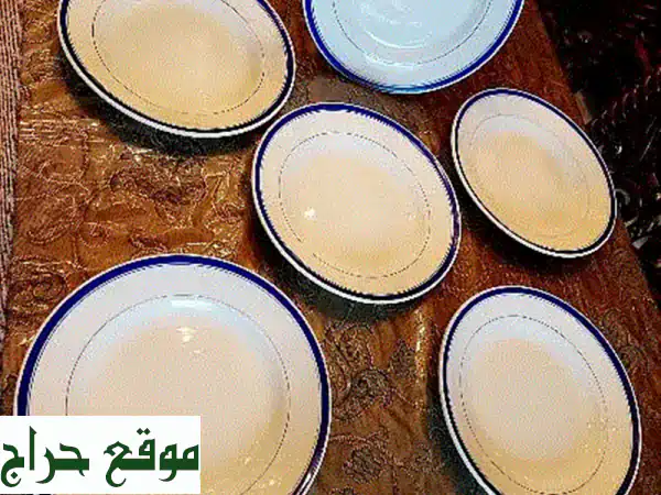أطباق عشاء فاخرة 6 قطع | جودة ممتازة كالجديد | قطر 25 سم...