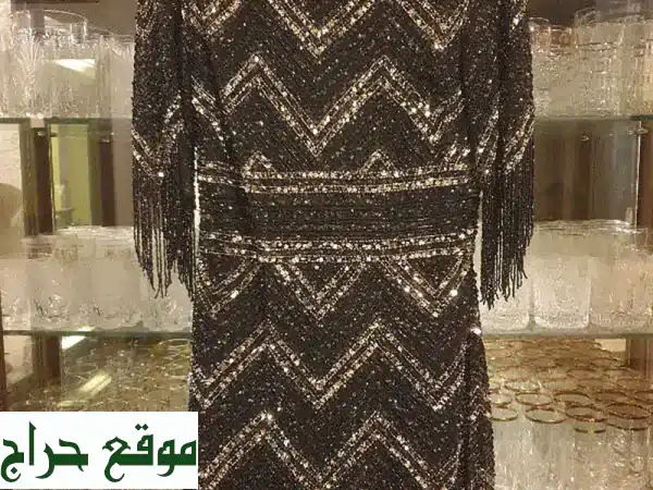 فستان سهرة أسود فاخر بشك يدوي | أناقة وجاذبية لمقاس M-S