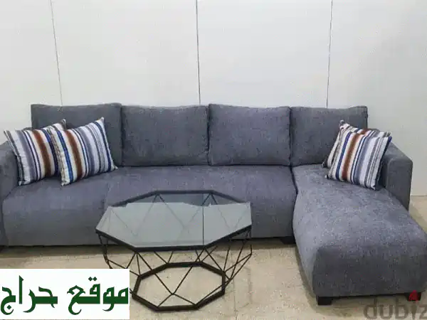 كنب زاوية مودرن مع طاولة قهوة | تفصيل حسب المقاس...