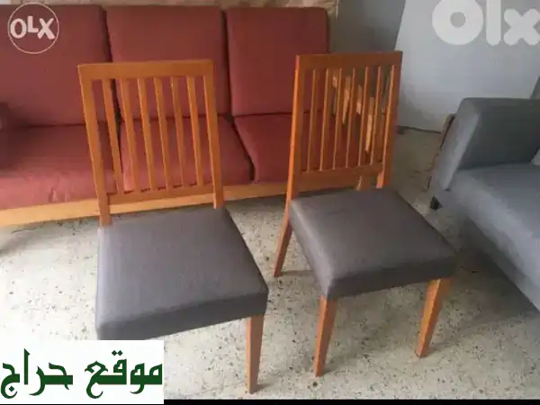 فرصة ذهبية! كرسيان خشب متينان | مثالي لغرف...