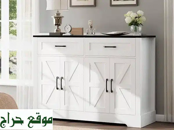 بوفيه HOCSOK: خزانة مطبخ عصرية ومحطة قهوة أنيقة (أسود وبني) لكل منزل