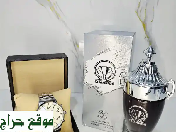 بكج رجالي أنيق: ساعة فخمة وعطر ساحر بـ 11.99 دينار وتوصيل مجاني!