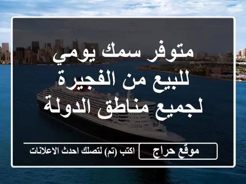 متوفر سمك يومي للبيع من الفجيرة لجميع مناطق الدولة