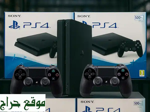 بلايستيشن 4 جديد (PS4) 500 جيجا + 2 يد تحكم | ختم المصنع |...