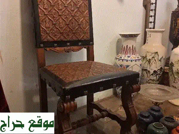 فرصة لا تكرر! غرفة سفرة خشبية فخمة كالجديد تماماً - طاولة + 6 كراسي + فيترينة