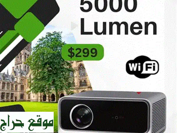 استمتع بسينما منزلية ذكية! بروجكتور Kolman LED 5000 لومن | WiFi & Android (عرض خاص)