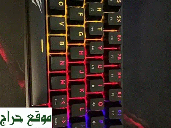 لوحة مفاتيح ألعاب Havit KB881L (65%) بحالة ممتازة + ماوس -...