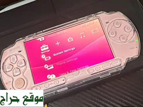 PSP 3000 ورديّ فاخر - 128 جيجا + 150 لعبة + بطارية أصلية سوني!