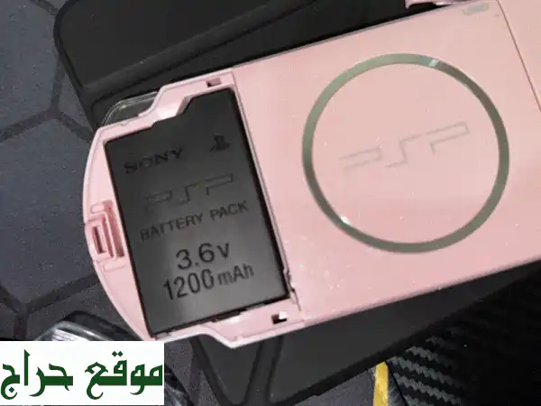 PSP 3000 ورديّ فاخر - 128 جيجا + 150 لعبة + بطارية أصلية سوني!