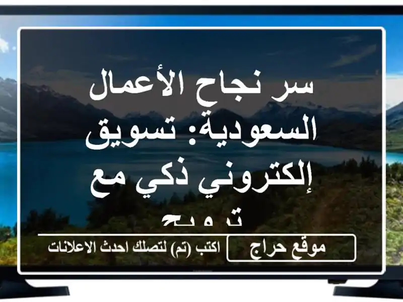 سر نجاح الأعمال السعودية: تسويق إلكتروني ذكي مع ترويج