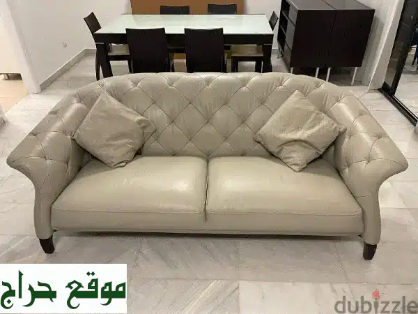 KUKA Leather Sofas – Modern, Great Condition كنبايات جلد – مودرن