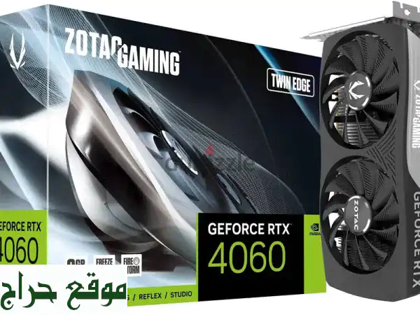 بطاقة رسوميات ZOTAC GAMING GeForce RTX 4060 Twin Edge بحالة ممتازة!...