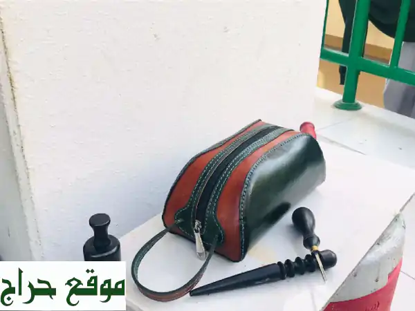 شنطة يد جلد طبيعي فاخرة - هاند ميد بالكامل! (270 درهم فقط)