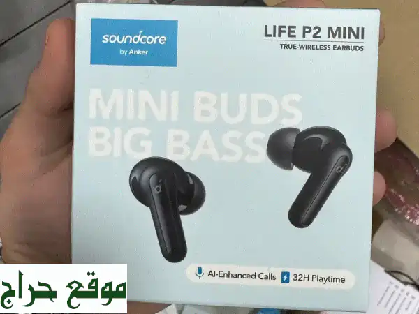 سماعة Soundcore P2 Mini سوداء - صوت رائع، حجم صغير، توصيل...