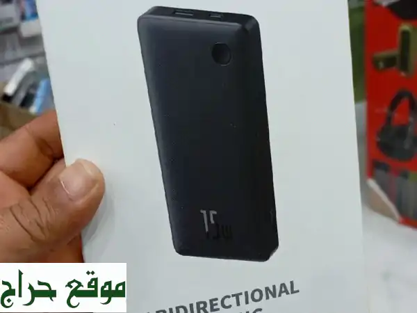 شاحن متنقل بيسوس ⚡ 10000mAh - قوة 20W - ثنائي USB + USB-C - فقط...