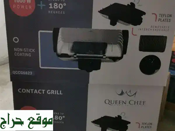 شواية كهربائية Grill QueenChef 1600W - جديدة كلياً بضمان...