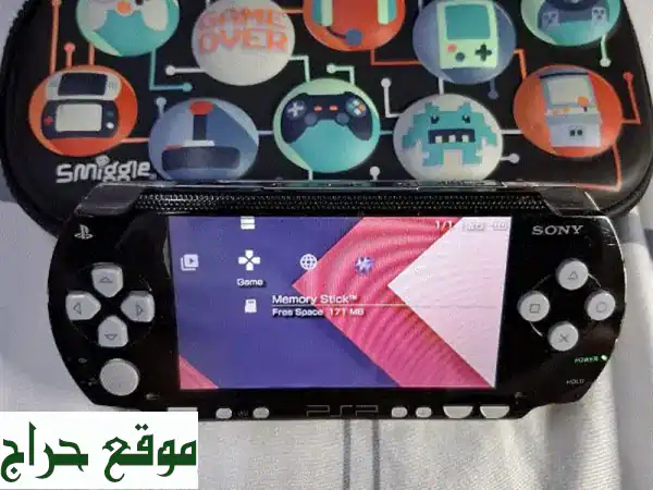 سوني PSP P1003 أسود - مع 20 لعبة مثبتة! + شاحن + غطاء