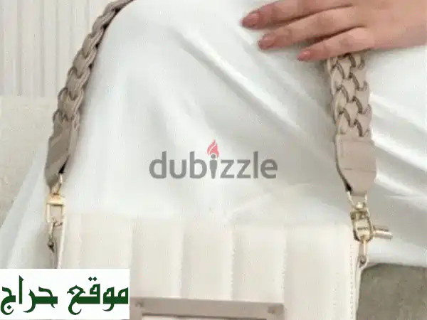 حقيبة يد أنيقة S Chic - كريمية بيضاء مع لمسة بيج رائعة!