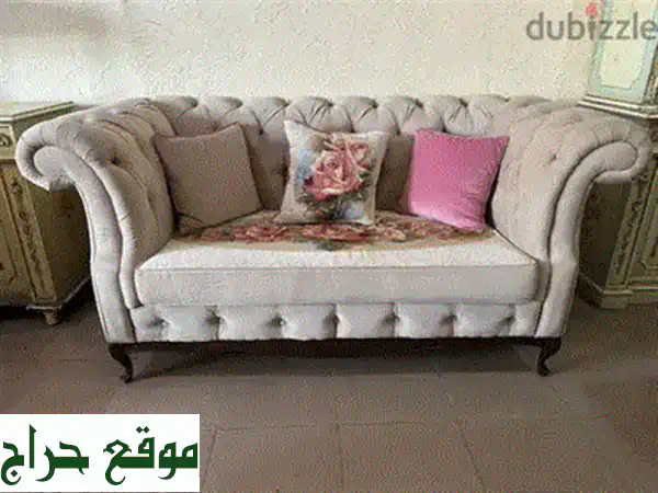 صالون أنيق مودرن بيج - ركنة بحالة ممتازة للبيع!