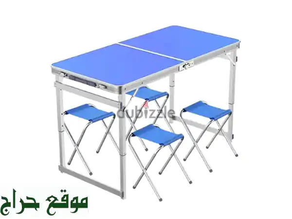طاولة نزهة قابلة للطي مع 4 كراسي - مثالية...