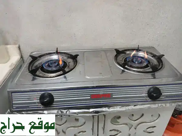موقد جيبياس غاز 2 شعلة من الستانلس ستيل -  طبخ مثالي بكل سهولة!