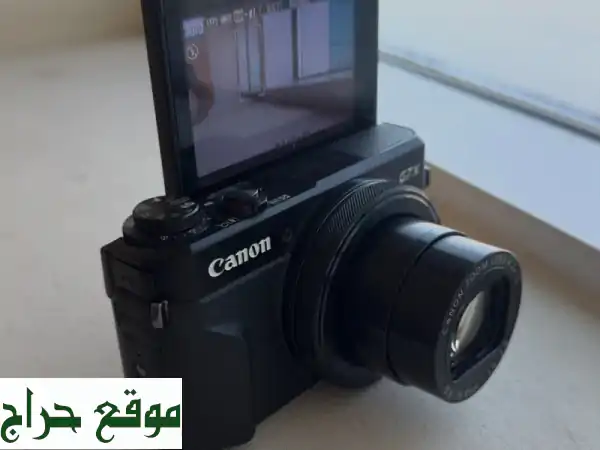 كاميرا Canon G7 X Mark II ✨ مثالية لصوركِ ويوتيوب! ✨  (نظيفة جداً + إكسسوارات)